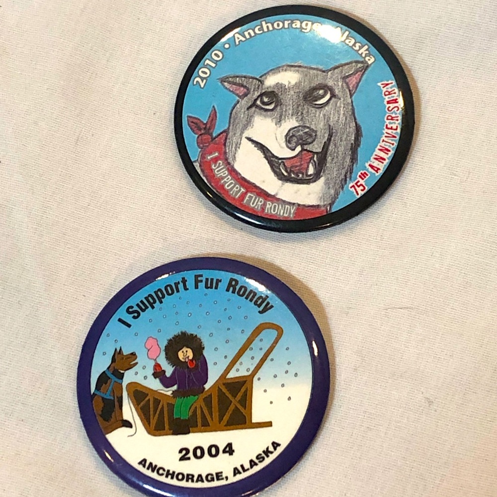 Alaska Fur Rondy Booster Buttons